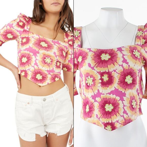 Free People Womens Give Me More Cotton V- Pop Combo - Picture 1 of 5